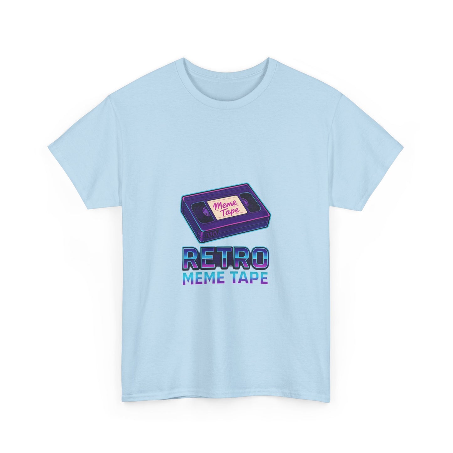 Retro Meme Tape Unisex Heavy Cotton Tee, Retro T-Shirt, Vintage Graphic Tee, Fun Gift for Gamers, Casual Music Wear