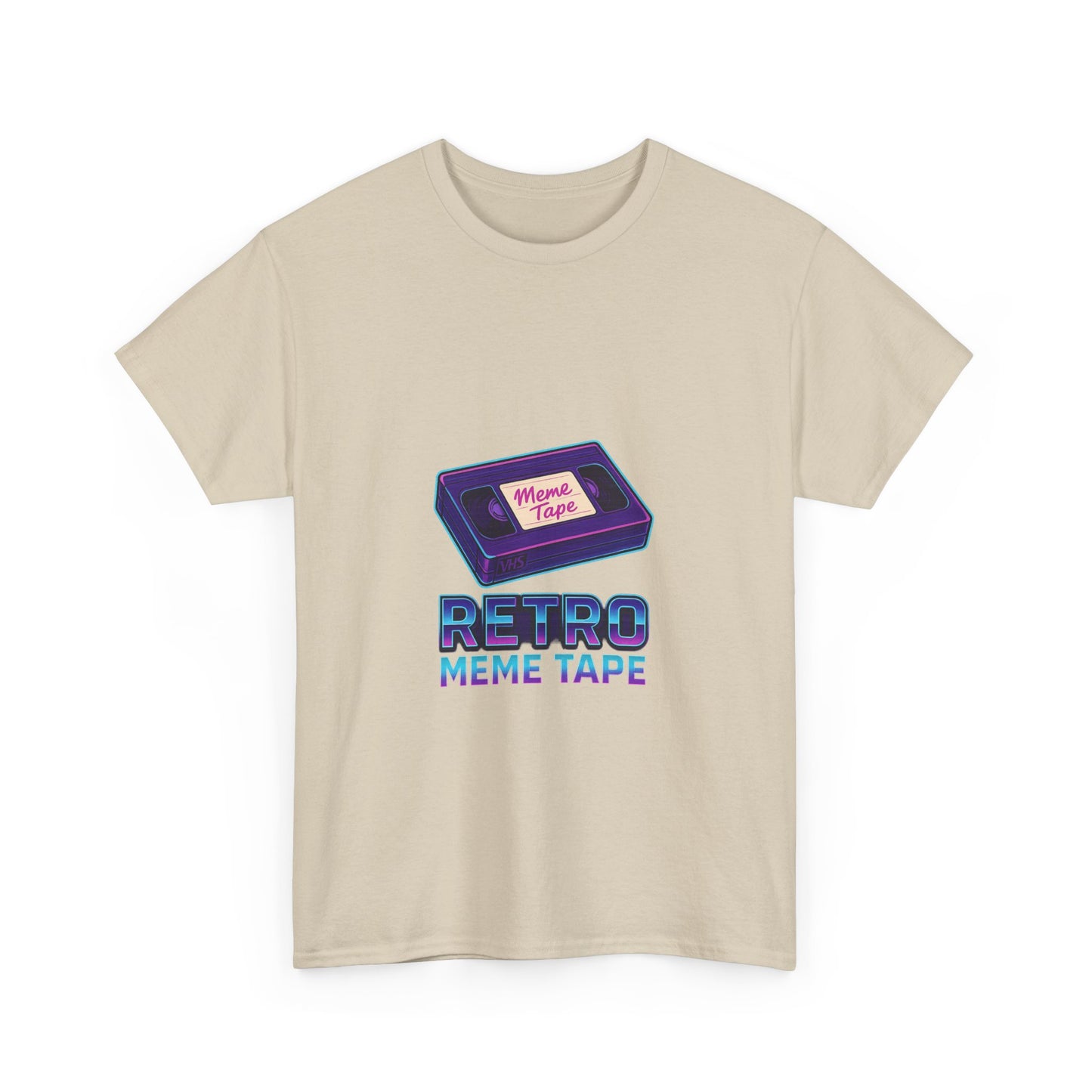 Retro Meme Tape Unisex Heavy Cotton Tee, Retro T-Shirt, Vintage Graphic Tee, Fun Gift for Gamers, Casual Music Wear
