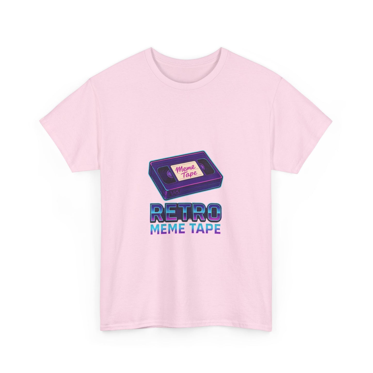 Retro Meme Tape Unisex Heavy Cotton Tee, Retro T-Shirt, Vintage Graphic Tee, Fun Gift for Gamers, Casual Music Wear