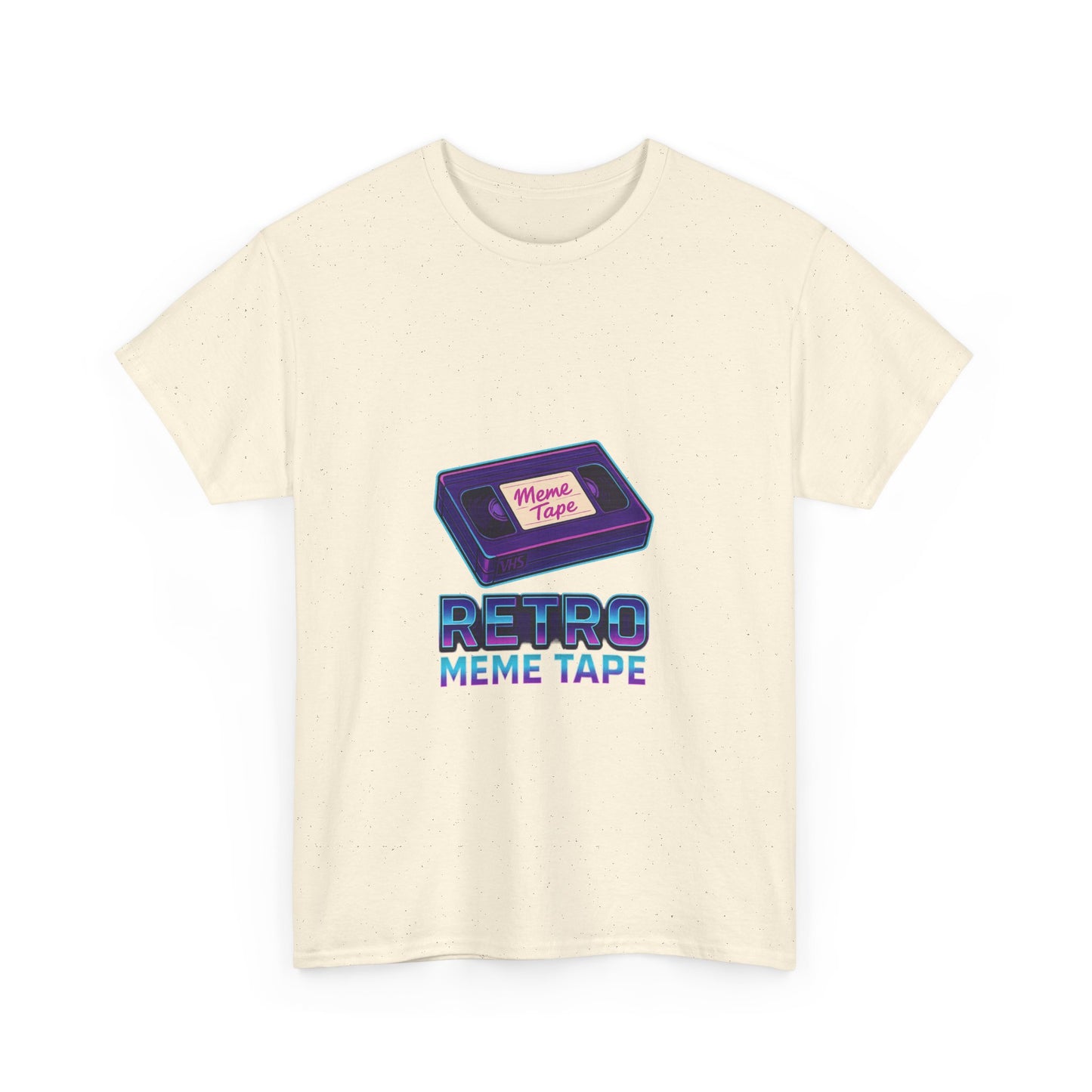 Retro Meme Tape Unisex Heavy Cotton Tee, Retro T-Shirt, Vintage Graphic Tee, Fun Gift for Gamers, Casual Music Wear