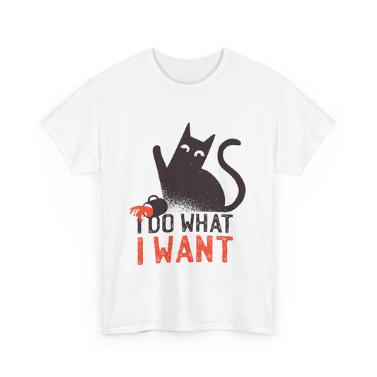 Playful Cat Graphic T-Shirt