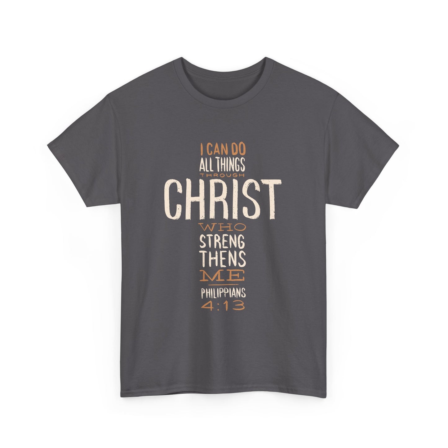 Faith-Based Unisex Heavy Cotton Tee, Inspirational Christian Shirt, Scripture Quote Apparel, Gift for Believers, Casual Everyday Wear