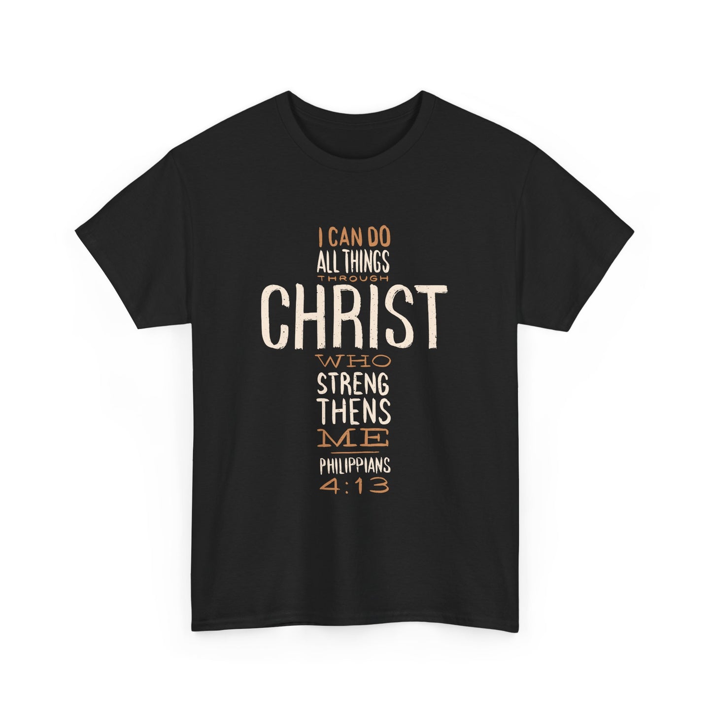 Faith-Based Unisex Heavy Cotton Tee, Inspirational Christian Shirt, Scripture Quote Apparel, Gift for Believers, Casual Everyday Wear