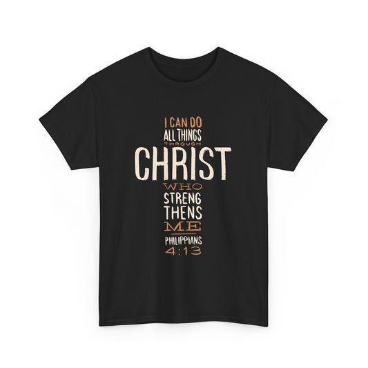 Faith-Based Unisex Heavy Cotton Tee, Inspirational Christian Shirt, Scripture Quote Apparel, Gift for Believers, Casual Everyday Wear