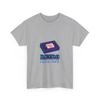 Retro Meme Tape Unisex Heavy Cotton Tee, Retro T-Shirt, Vintage Graphic Tee, Fun Gift for Gamers, Casual Music Wear