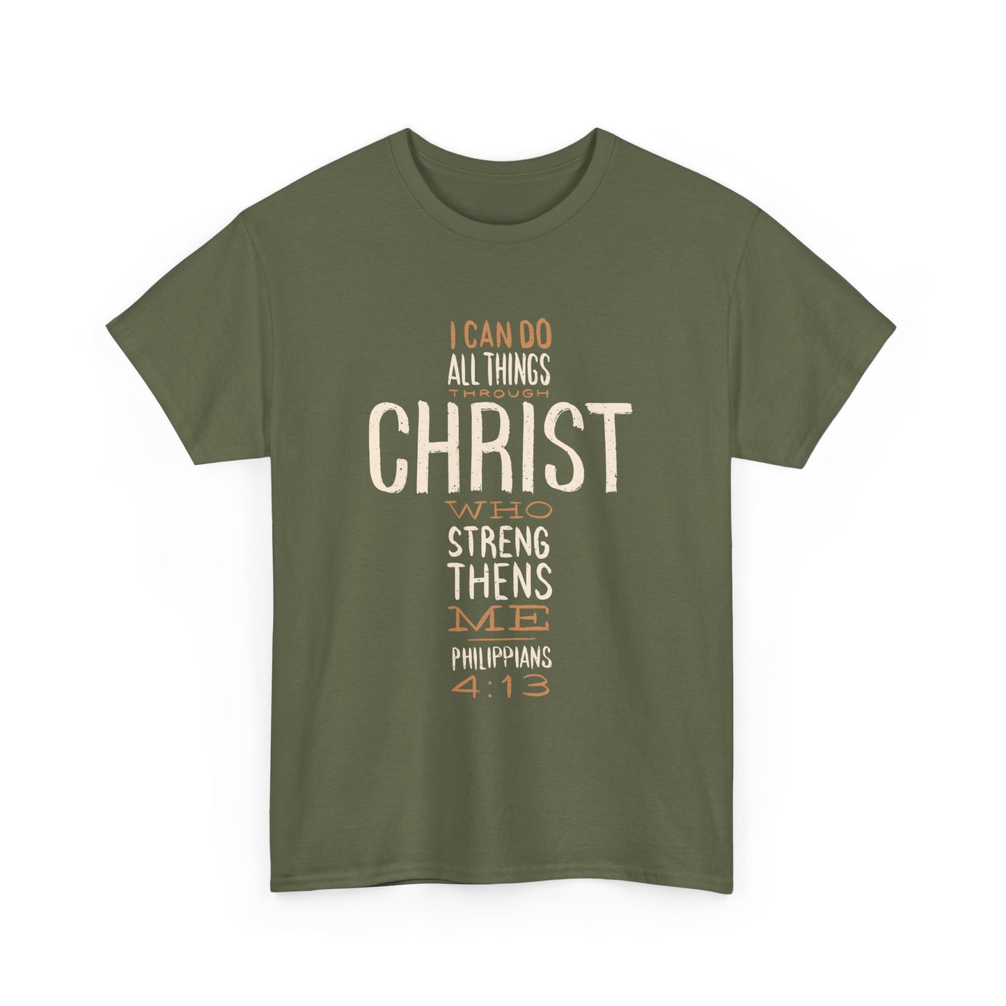 Faith-Based Unisex Heavy Cotton Tee, Inspirational Christian Shirt, Scripture Quote Apparel, Gift for Believers, Casual Everyday Wear