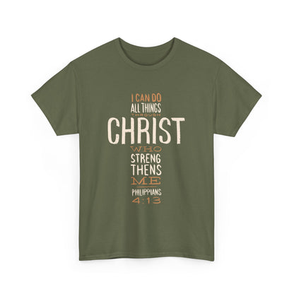Faith-Based Unisex Heavy Cotton Tee, Inspirational Christian Shirt, Scripture Quote Apparel, Gift for Believers, Casual Everyday Wear