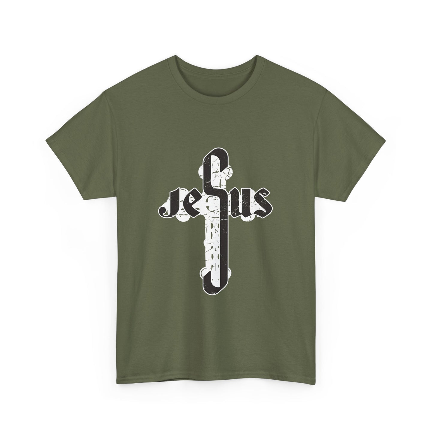 Christian Graphic Tee - Jesus Cross Design