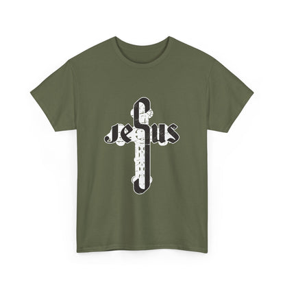 Christian Graphic Tee - Jesus Cross Design