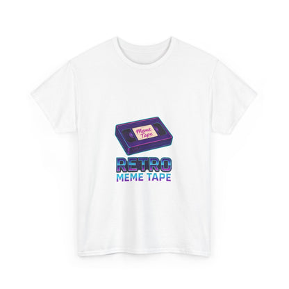 Retro Meme Tape Unisex Heavy Cotton Tee, Retro T-Shirt, Vintage Graphic Tee, Fun Gift for Gamers, Casual Music Wear