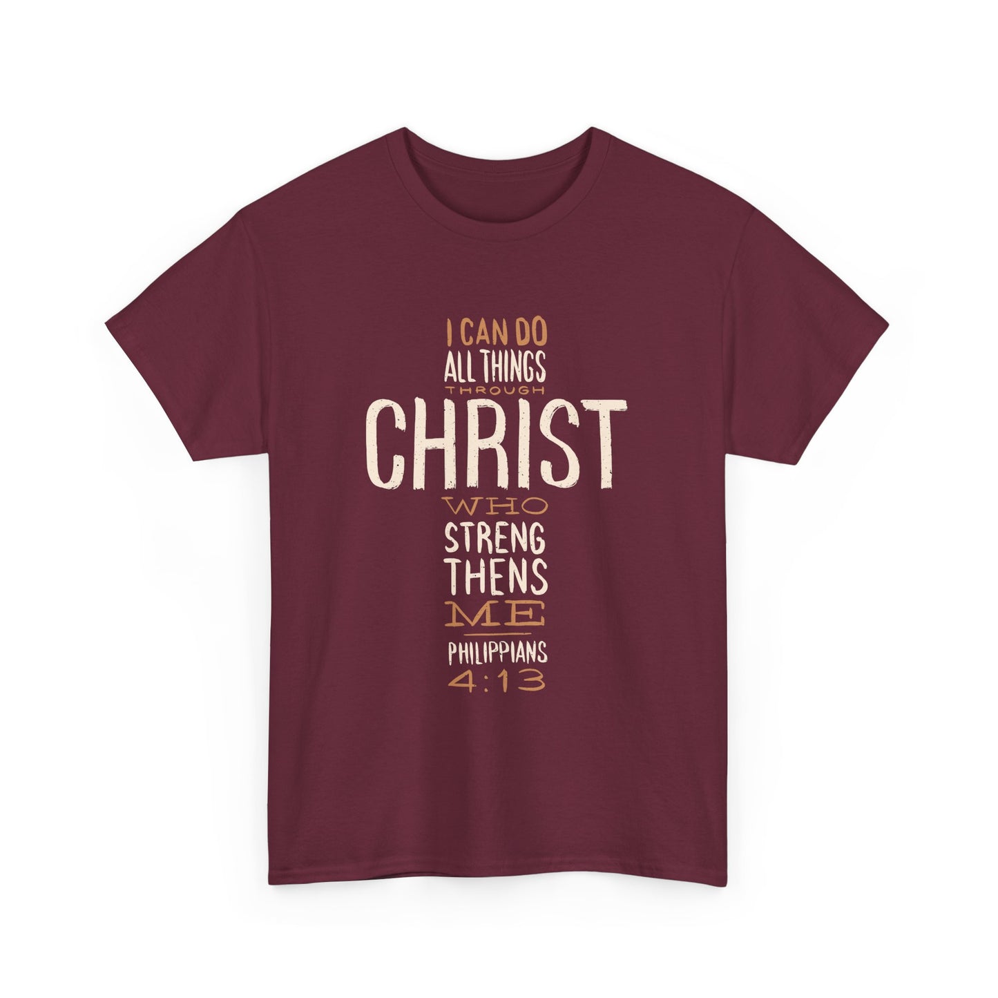 Faith-Based Unisex Heavy Cotton Tee, Inspirational Christian Shirt, Scripture Quote Apparel, Gift for Believers, Casual Everyday Wear