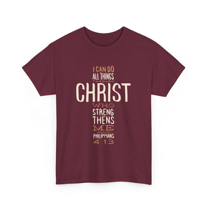 Faith-Based Unisex Heavy Cotton Tee, Inspirational Christian Shirt, Scripture Quote Apparel, Gift for Believers, Casual Everyday Wear