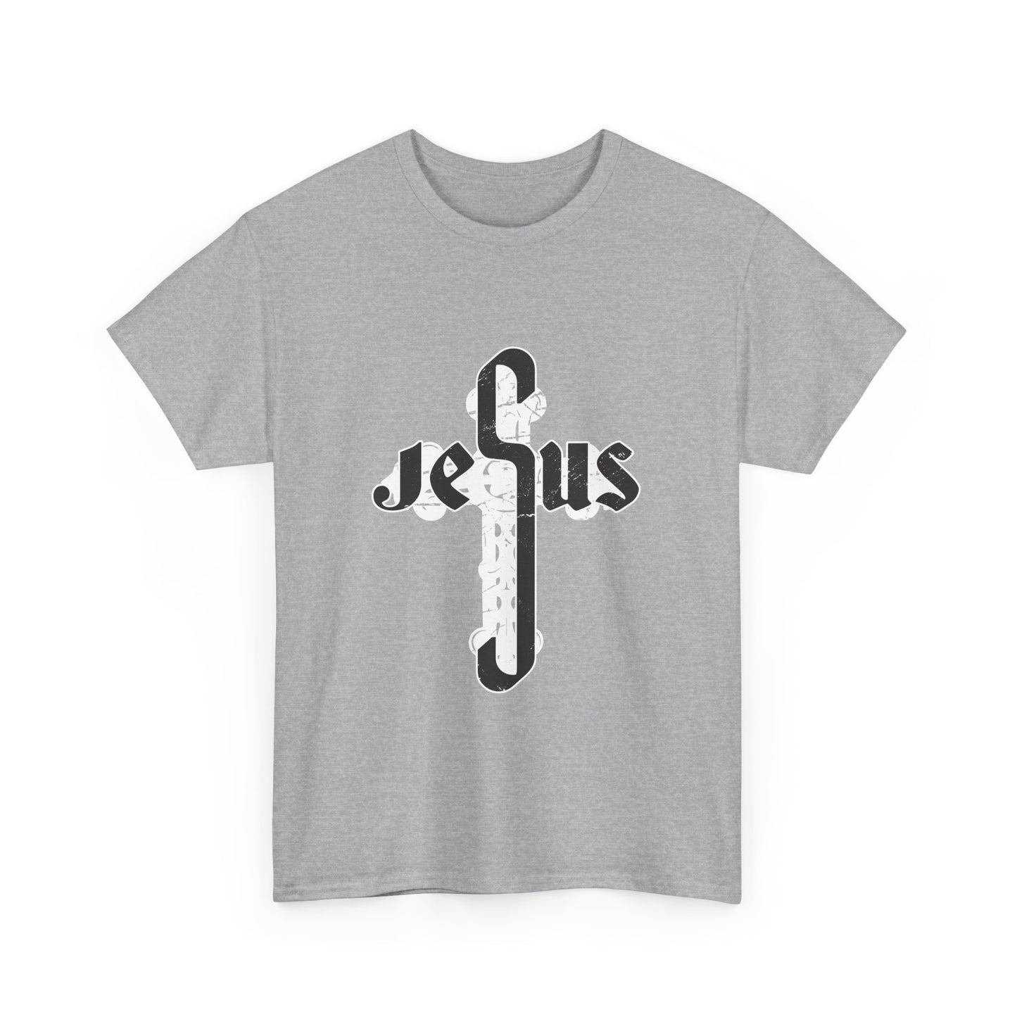 Christian Graphic Tee - Jesus Cross Design