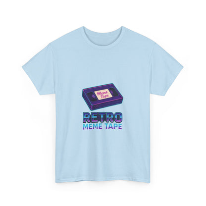 Retro Meme Tape Unisex Heavy Cotton Tee, Retro T-Shirt, Vintage Graphic Tee, Fun Gift for Gamers, Casual Music Wear