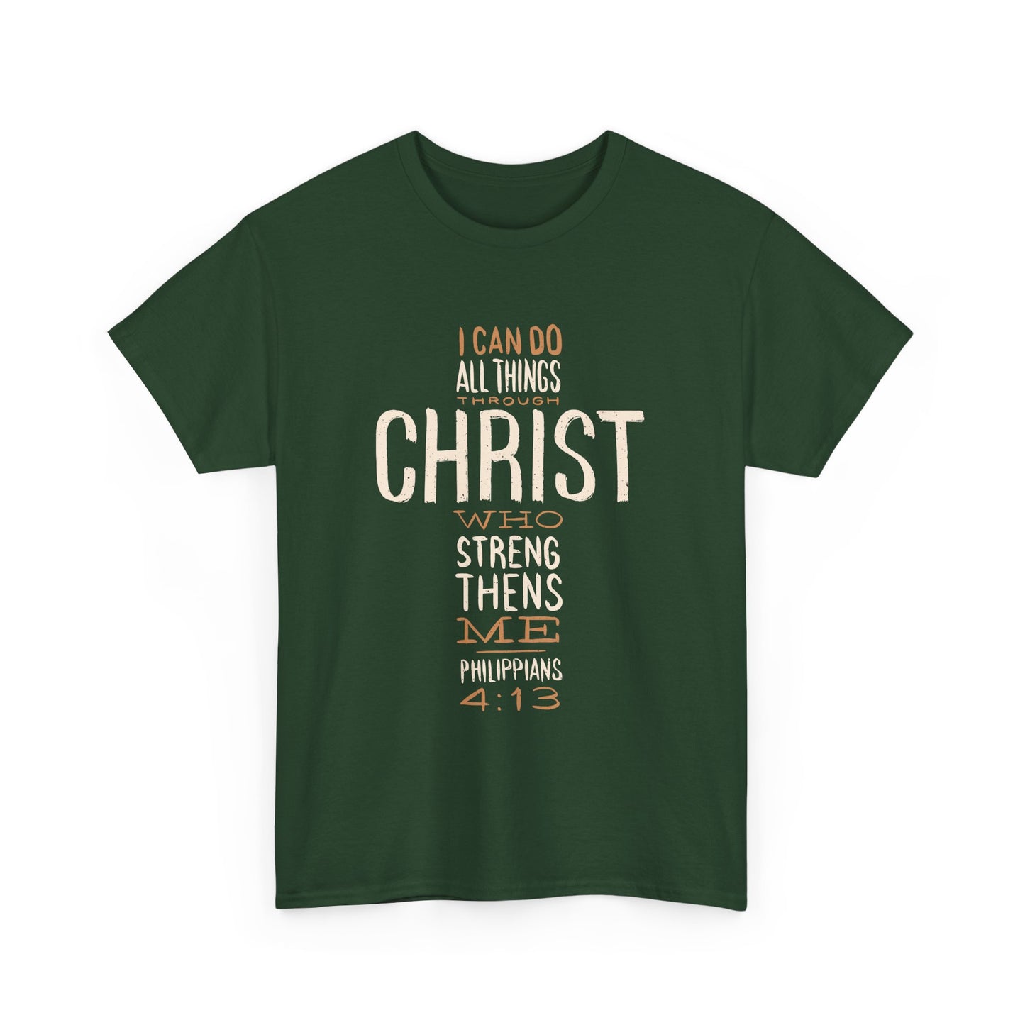 Faith-Based Unisex Heavy Cotton Tee, Inspirational Christian Shirt, Scripture Quote Apparel, Gift for Believers, Casual Everyday Wear