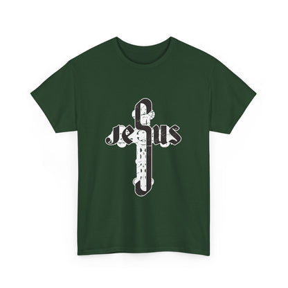 Christian Graphic Tee - Jesus Cross Design