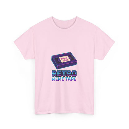 Retro Meme Tape Unisex Heavy Cotton Tee, Retro T-Shirt, Vintage Graphic Tee, Fun Gift for Gamers, Casual Music Wear