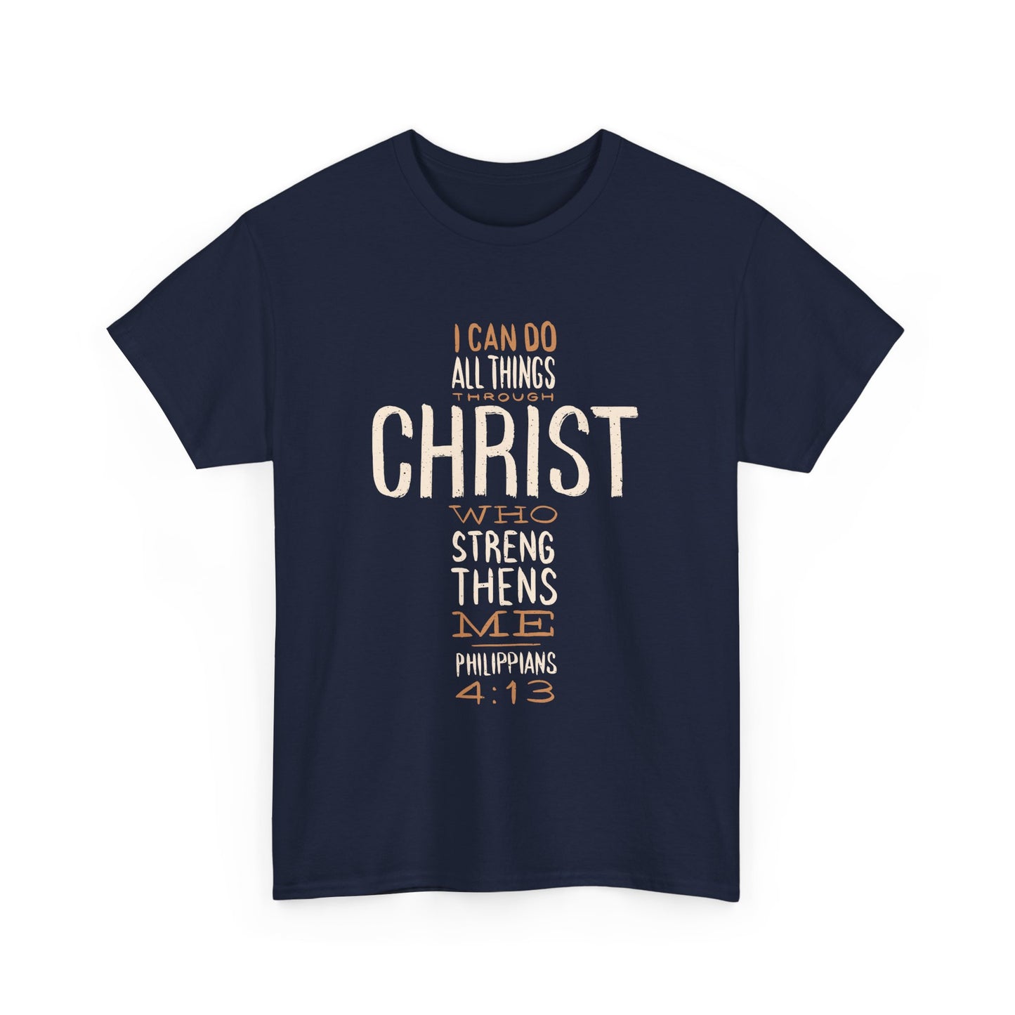 Faith-Based Unisex Heavy Cotton Tee, Inspirational Christian Shirt, Scripture Quote Apparel, Gift for Believers, Casual Everyday Wear