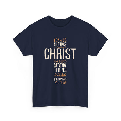 Faith-Based Unisex Heavy Cotton Tee, Inspirational Christian Shirt, Scripture Quote Apparel, Gift for Believers, Casual Everyday Wear