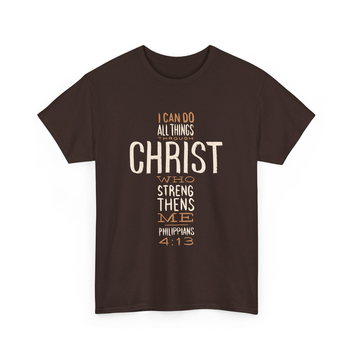 Faith-Based Unisex Heavy Cotton Tee, Inspirational Christian Shirt, Scripture Quote Apparel, Gift for Believers, Casual Everyday Wear