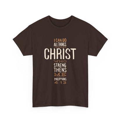 Faith-Based Unisex Heavy Cotton Tee, Inspirational Christian Shirt, Scripture Quote Apparel, Gift for Believers, Casual Everyday Wear
