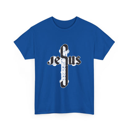 Christian Graphic Tee - Jesus Cross Design