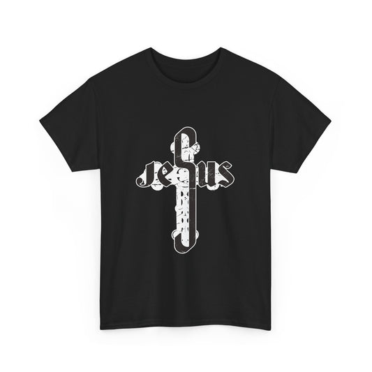 Christian Graphic Tee - Jesus Cross Design